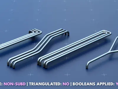 Simple Greeble Cable Kitbash Free 3D model