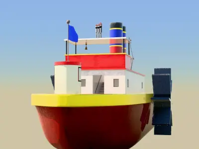 High Res Screen Version of Steamboat Willie 3D model