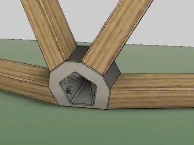 Regular icosahedron Dome Connector 3D print model