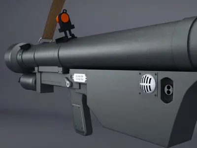 SA-7 Grail Rocket Launcher low poly Low-poly 3D model