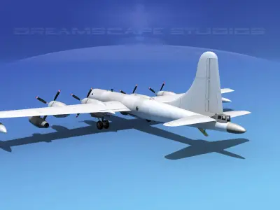 Boeing KB-50 Tanker Bare Metal 3D model
