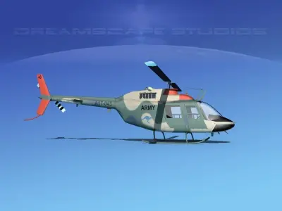 Bell OH-58B Australian Army 3 3D model