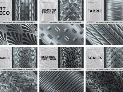 100 Tileable Displacement And Alpha Patterns Part 2 Texture