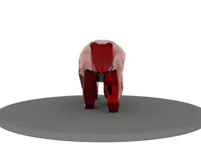 Bear Lowpolygon  Low-poly 3D model
