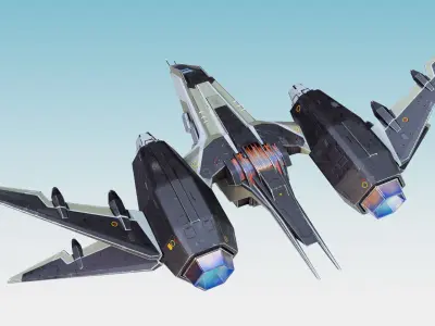 Space Fighter MK 1 Low-poly 3D model