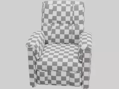 Gray Fabric Recliner Chair Free 3D model