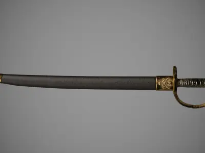 Pirates Sword Low-poly 3D model