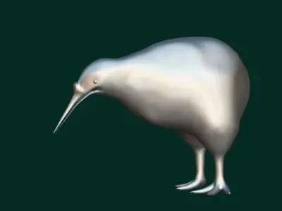 Kiwi Flightless Bird Animal Low-poly 3D model
