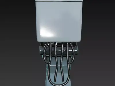 Sci-fi toilet Low-poly 3D model