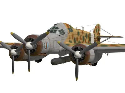Savoia-Marchetti SM79 Sparviero 3D model