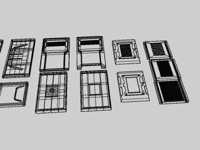 BASIC KITBASH 13 PIECE Low-poly 3D model