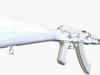 AKM AK-47 AK-74 Low-poly 3D model