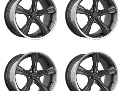 Carroll Shelby Wheel CS11 Wheel Gloss Gunmetal With Polished Low-poly 3D model