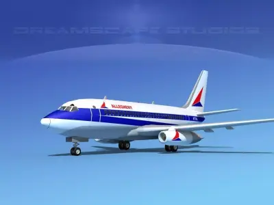Boeing 737-100 Allegheny 3D model