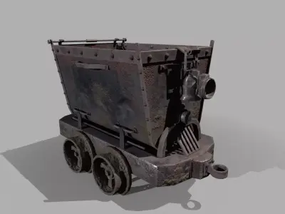 Minecart Low-poly 3D model purchase