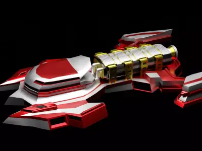 Space ship sci-fi 3d models low-poly 3D model