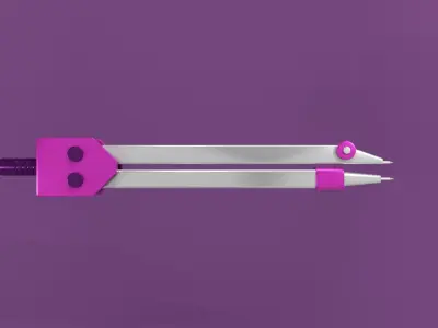 Drawing Compas Free low-poly 3D model