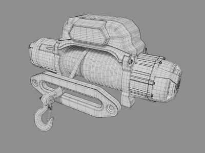 Electric 12v winch 3D model