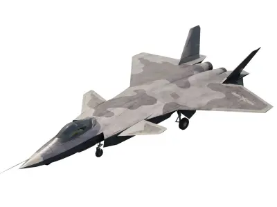 Chengdu J-20 Mighty Dragon Low-poly 3D model
