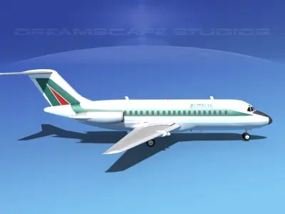 Douglas DC-9-15 Alitalia 3D model