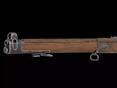 Short Magazine Lee-Enfield SMLE MkI rifle Low-poly 3D model