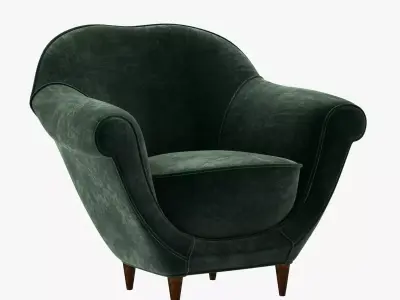 large Italian armchairs by the designer Domenico Parisi 3D model