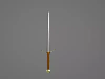 Pristine Short Sword Free low-poly 3D model