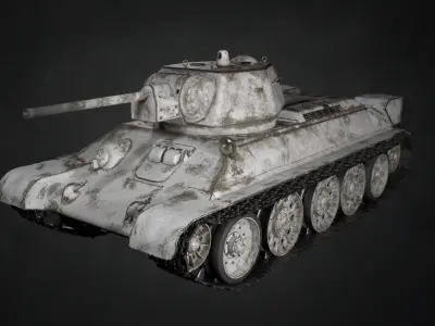 T-34 1942 soviet tank 3D model
