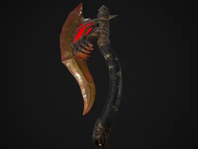 Demons Eye Axe Low-poly 3D model