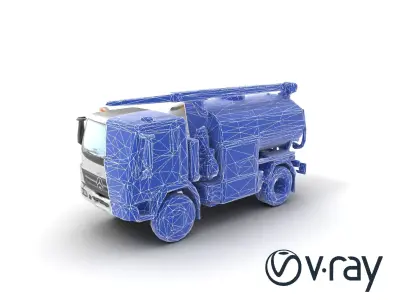 Advanced De-Icing Truck with Elevated Boom model pack Low-poly 3D model