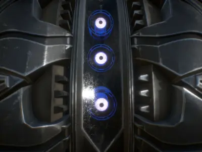 PBR Batmobile Arkham Knight highpoly tire 3D model