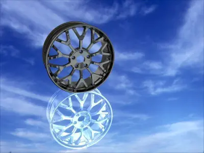 Crash test of 17 inches Wheel Free 3D model