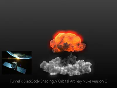 FumeFx Nuclear Explosion Asset Low-poly 3D model