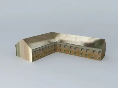 Former computer center building Free 3D model