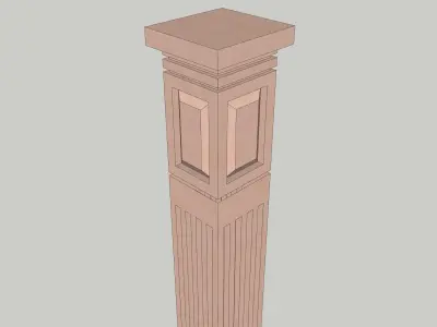 indian jodhpuri stone piller Low-poly 3D model