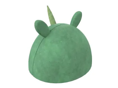 Unicorn Meow Hut Cat Hut Cat Tent Cozy Green 3D model