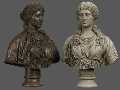 Roman Woman Bust 3D model