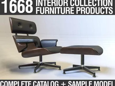 Furniture Collection - Catalog and Sample Model Free low-poly 3D model