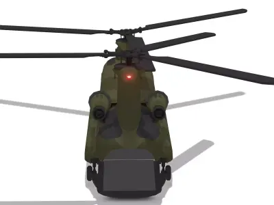 CH-47 Lowpoly Blender Low-poly 3D model