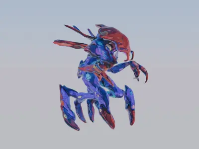 Alien Monster 2 Low-poly 3D model