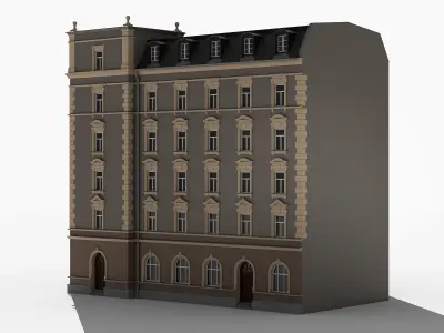 European residence 5 Low-poly 3D model