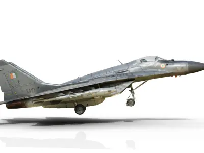 Mikoyan-Gurevich MiG-29K Mig29K shipboard aircraft Low-poly 3D model