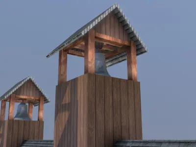 Church in LowPoly Low-poly 3D model