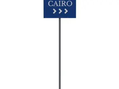 Cairo sign Free low-poly 3D model