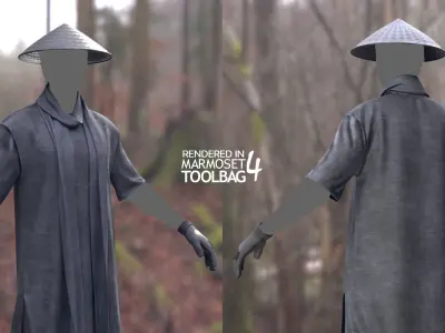 Male Warrior Outfit 1 Low-poly 3D model