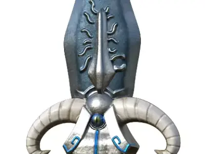 Scandinavian Style Sword Low-poly 3D model