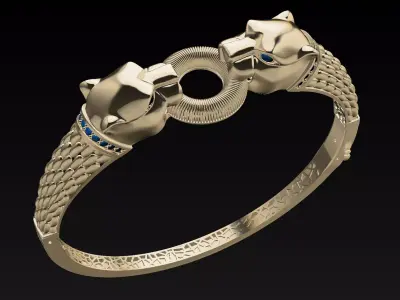 panther bracelet 3D print model Free 3D print model