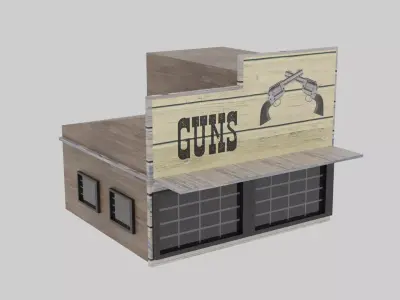 Wild West - Guns Low-poly 3D model