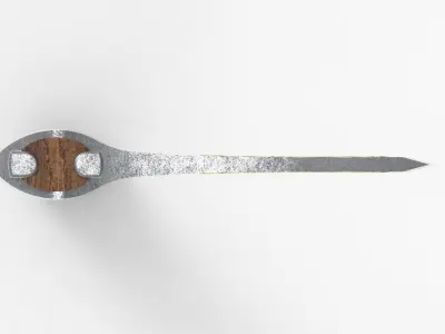 Medieval celtic battleaxe 3D model