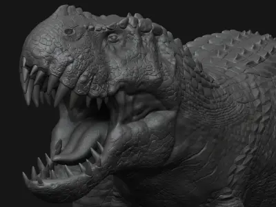 V-Rex High Poly t-rex Low-poly 3D model